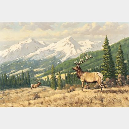 Robert S. Sleicher (American, 1927-2017) Alberta Elk