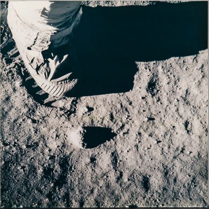 Apollo 11, Astronaut's Boot and Boot Print in Lunar Soil (NASA AS11-40-5880),July 20, 1969.