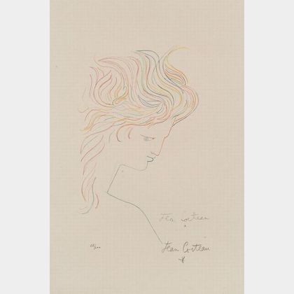 Jean Cocteau (French, 1889-1963) Tete en Profil