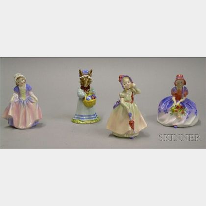Four Small Royal Doulton Porcelain Figures