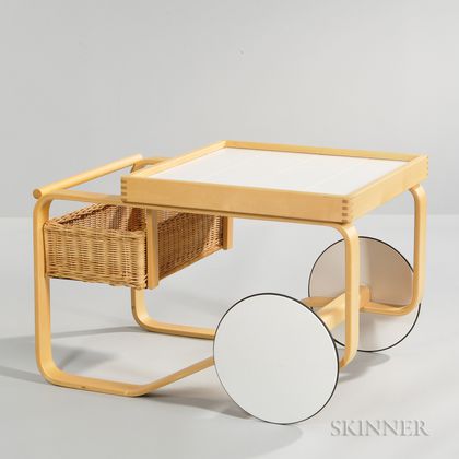 Contemporary Alvar Aalto-style Cart 