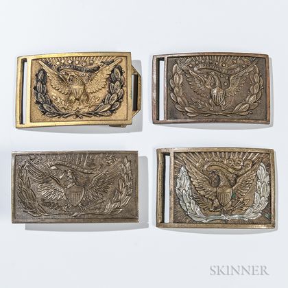 Four Brass Model 1851-style Belt Plates
