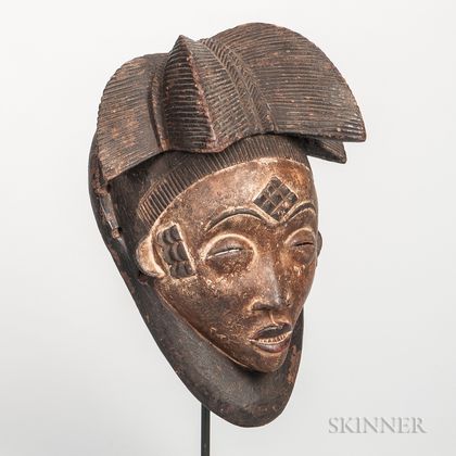 Pende-style Carved Wood Mask