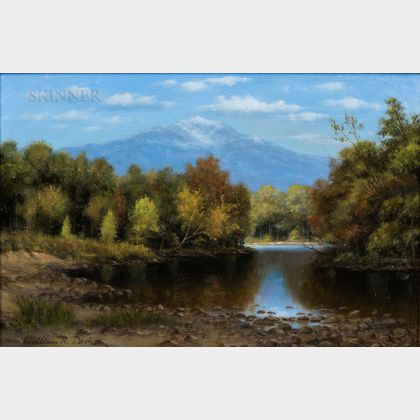 William R. Davis (American, b. 1952) Mount Washington from the Saco River