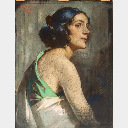 Julius Rolshoven (American, 1858-1930) Portrait of a Woman