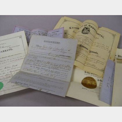 Six Assorted Official 19th Century Documents