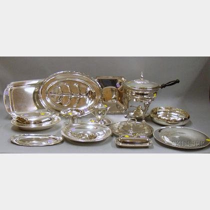 Large Group of Assorted Silver Plated Tableware Items