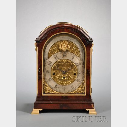 George III Mahogany and Ormolu Musical Bracket Clock