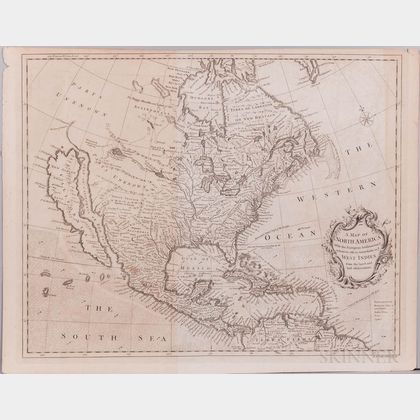 North America. Richard William Seale (fl. 1732-1775) A Map of North America with the European Settlements & Whatever Else is Remarkable
