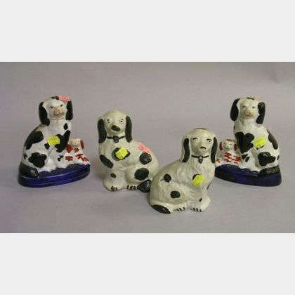 Two Pairs of Staffordshire Dogs. 
