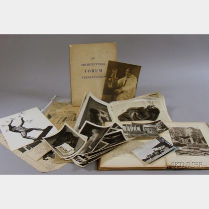 Archive of Sculptor Carl Milles Related Photographs, a Book, and Ephemera