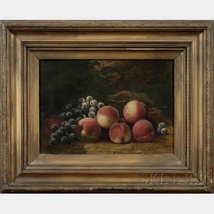 Barton Stone Hays (American, 1826-1914) Still Life of Fruit.