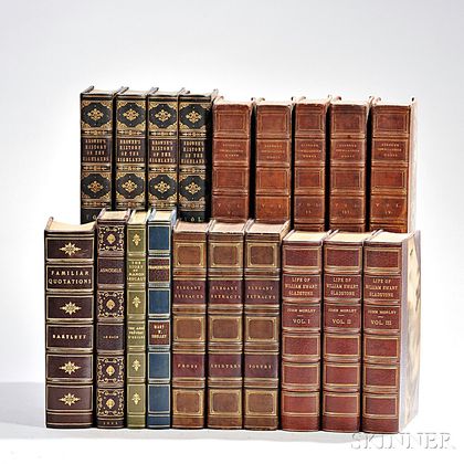 Decorative Bindings, Sets, Large Octavo and Quarto-Format, Nineteen Volumes.