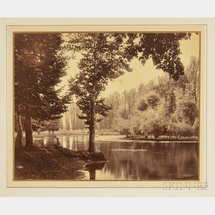 Samuel Bourne (British, 1834-1912) View on the Dal Canal, Srinagar, Kashmir
