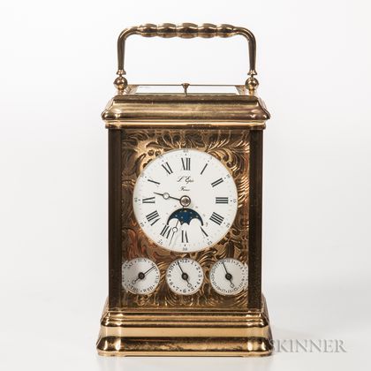 Triple Calendar and Hour-repeating Carriage Clock