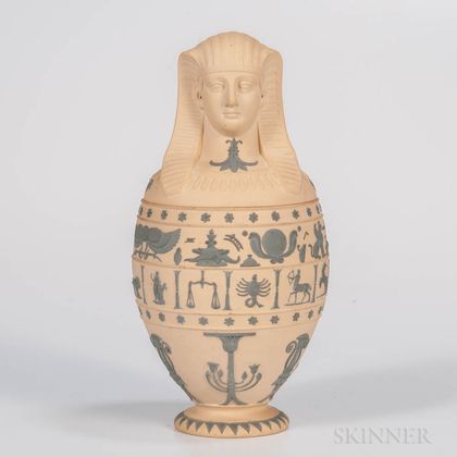 Wedgwood Caneware Canopic Jar and Cover