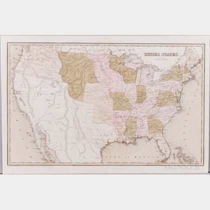 North America, Continental United States, Three Maps: 1830, 1838, and 1844.