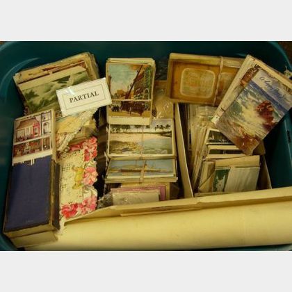 Large Lot of Assorted Postcards, Greeting Cards, and Ephemera. 