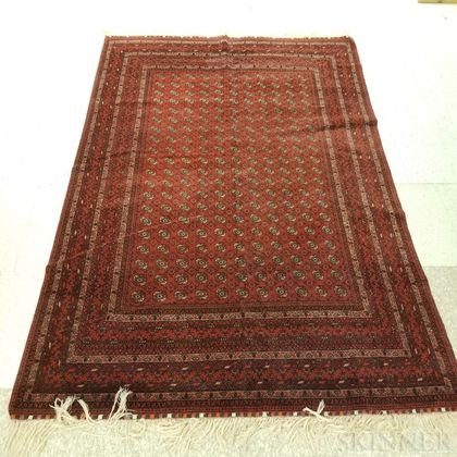Afghan "Bokhara" Carpet with Tekke Design