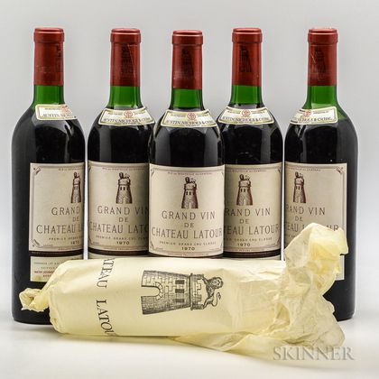 Chateau Latour 1970, 5 bottles 