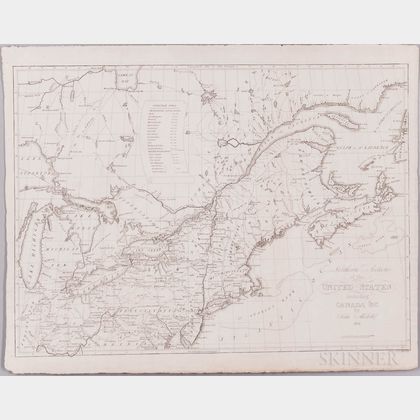 North America, East Coast. John Melish (1771-1822) Northern Section of the United States, including Canada & c.