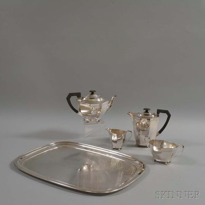 Sheffield Silver-plated Five-piece Tea Set