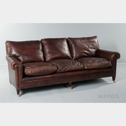 George Smith Leather Couch 