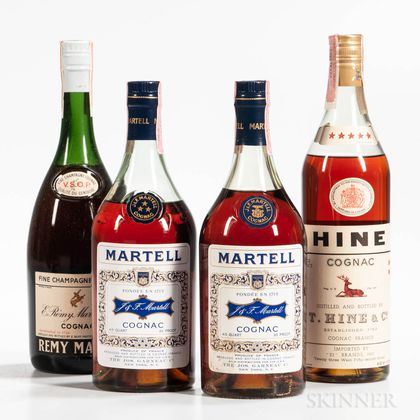 Mixed Cognac, 4 4/5 quart bottles 3 oc) 