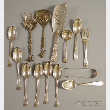 Group of Silver Flatware Serving Items