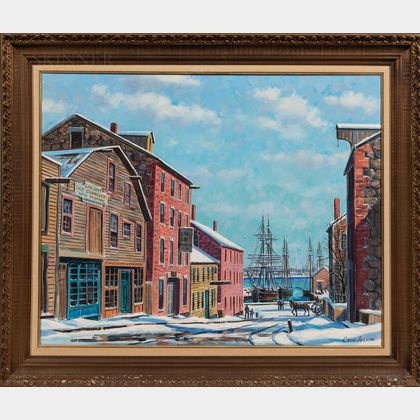 Louis Sylvia (American, 1911-1987) Centre St. New Bedford