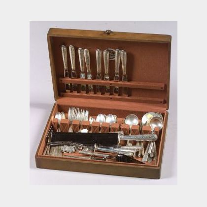 Towle Sterling &#34;Rambler Rose&#34; Flatware Service for Eight