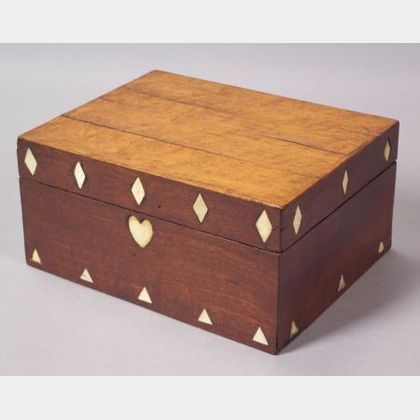 Inlaid Mahogany and Bird's-eye Maple Veneered Sailor-Made Box
