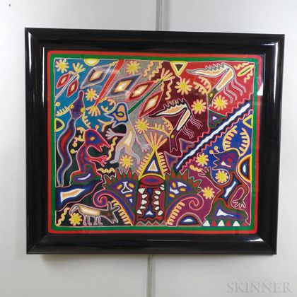 Framed Peruvian Embroidery