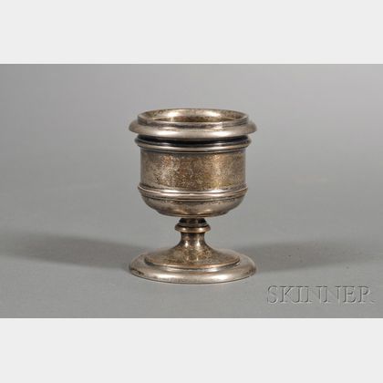 Silver Plated Brass Souvenir Vase made from the propeller of a Civil War Ship
