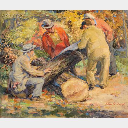 Edmund Franklin Ward (American, 1892-1991) Log Cutters