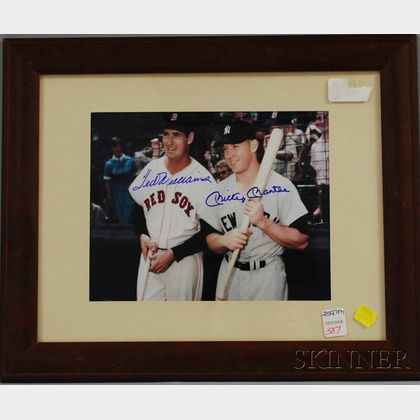 Ted Williams and Mickey Mantle Autographed Photograph