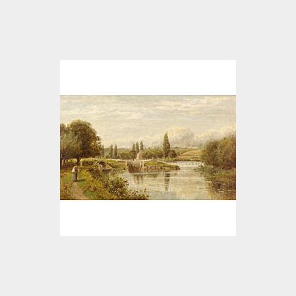 Edwin Day (British, 19th Century) Mapledurham Lock on Thames