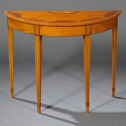 George III-style Demilune Console Table