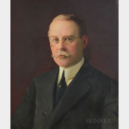 William McGregor Paxton (American, 1869-1941) Head Study of James Howell Cummings