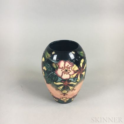Modern Moorcroft Pottery "Oberon Honeysuckle" Vase