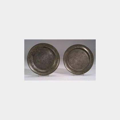 Two Billings Pewter Plates