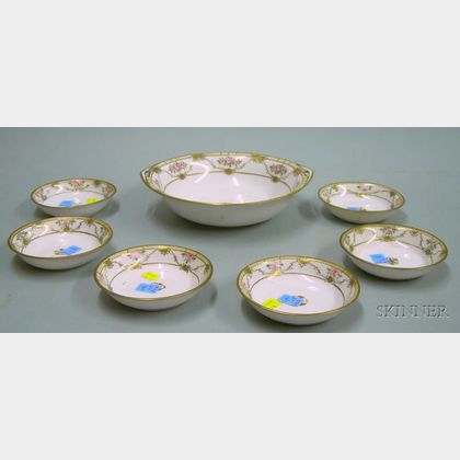 Hand-painted Nippon Porcelain Dessert Set