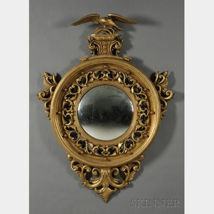 Regency-style Circular Giltwood Bull's-eye Mirror
