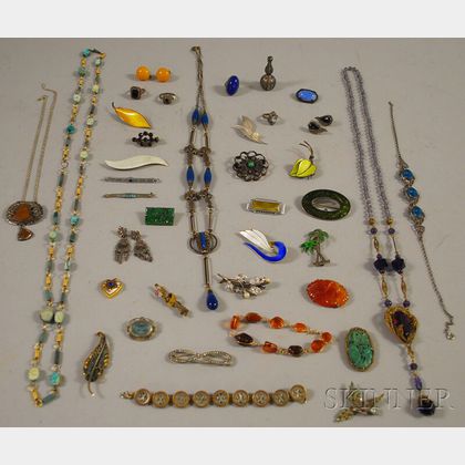 Group of Art Deco and Art Deco-style Costume Jewelry