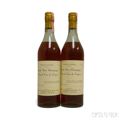 Domaine de la Voute Grand Fine Champagne Cognac 1er Grand Cru de Cognac, 2 4/5 quart bottles 