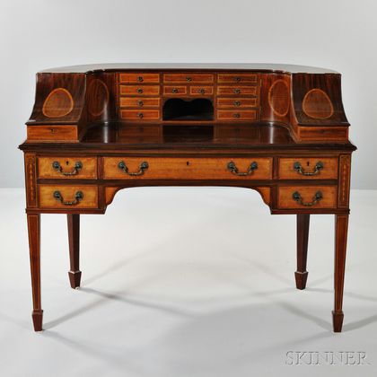 Regency-style Carlton House Mahogany Desk