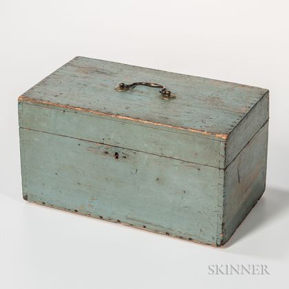 Powder Blue-painted Storage Box