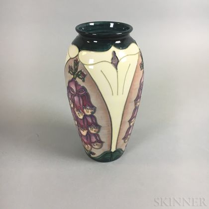 Modern Moorcroft Pottery Foxglove Vase