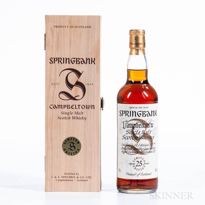 Springbank 25 Years Old, 1 70cl bottle (owc) 