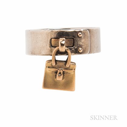 Sterling Silver and 18kt Gold "Kelly" Ring, Hermes